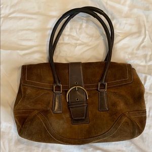 Coach Suede Shoulder Bag